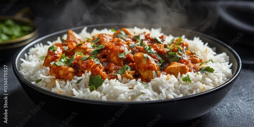 Aromatic Chicken Curry Over Fluffy Rice Aromatic Chicken Curry Over Fluffy Rice