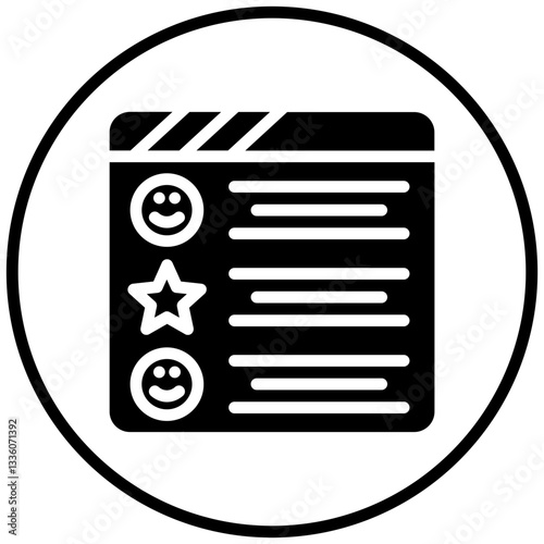 Vector Design Positive Review Icon Style