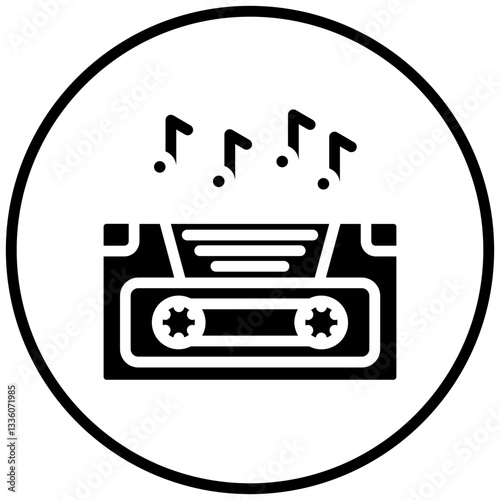 Vector Design Cassette Icon Style