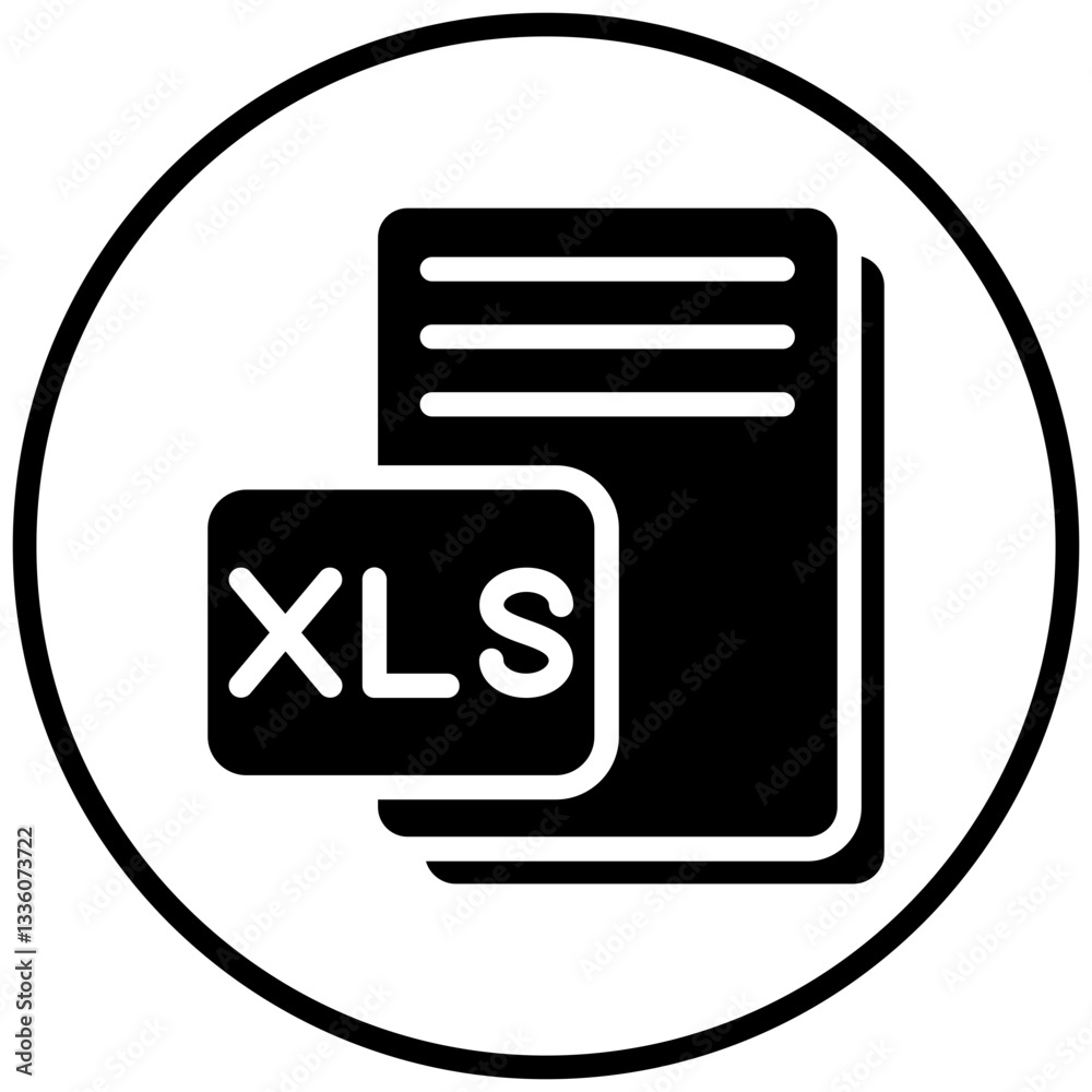 Vector Design XLS Icon Style
