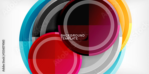 Geometric design abstract background - circles