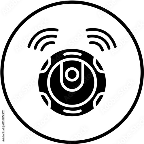 Vector Design Robotic Vaccum Icon Style