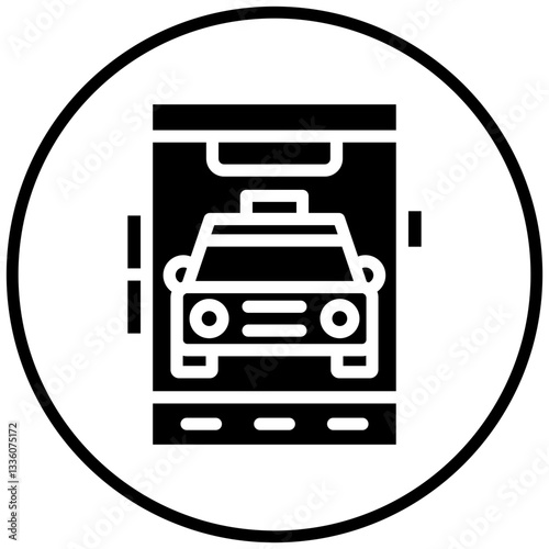 Vector Design Mobile Taxi Icon Style