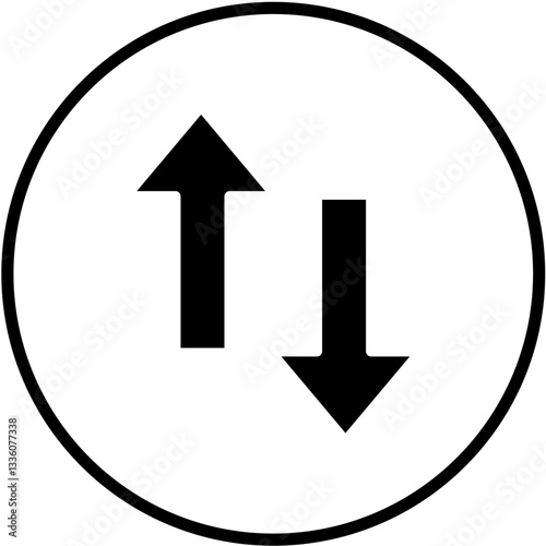 Vector Design Up Down Icon Style