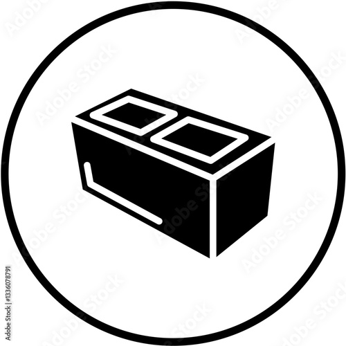 Concrete Block Vector Design Icon Style