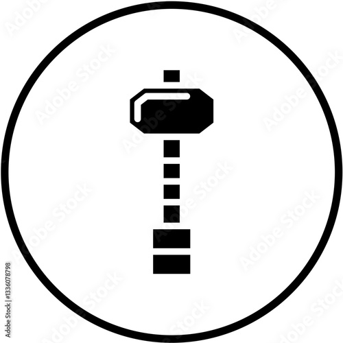 Sledgehammer Vector Design Icon Style