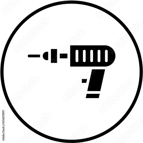 Pneumatic Drill Vector Design Icon Style