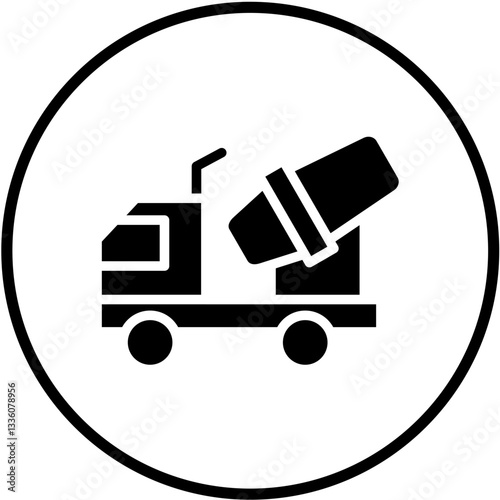 Cement Truck Vector Design Icon Style