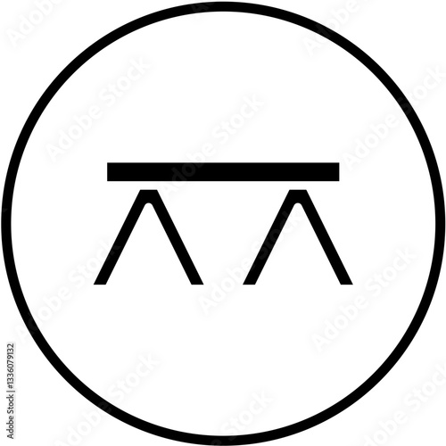 Sawhorse Vector Design Icon Style