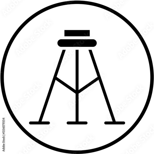 Surveyor's Tripod Vector Design Icon Style