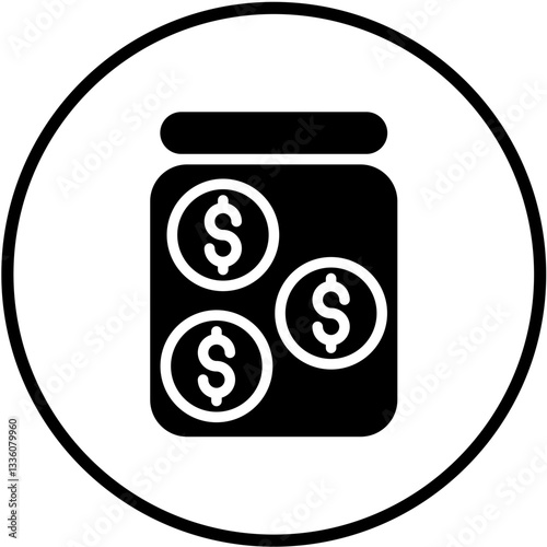 Savings Jar Vector Design Icon Style