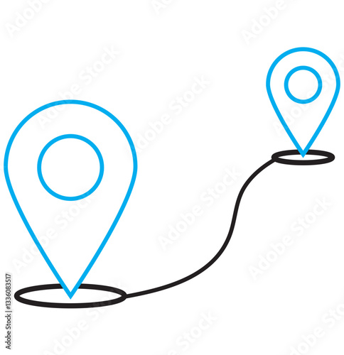 location icon set map pointer pin sign symbol red black outline destination icon place address navigation locator sign vector illustration . 