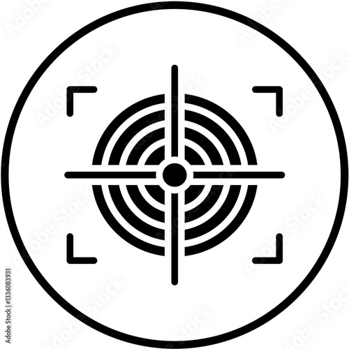 Crosshair Vector Design Icon Style
