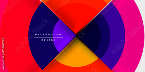 Target circle geometric abstract shapes. Vector Illustration For Wallpaper, Banner, Background, Card, Book Illustration, landing page