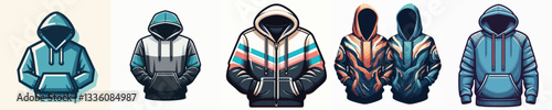 Vector of a hoodie jacket.