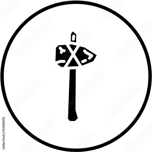 Vector Design Stone Axe Icon Style