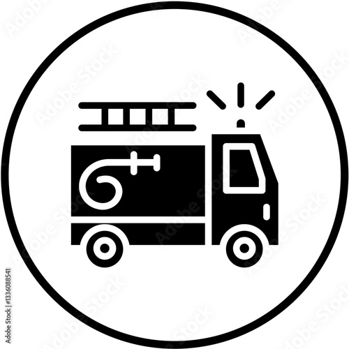 Vector Design Firefighter Truck Icon Style