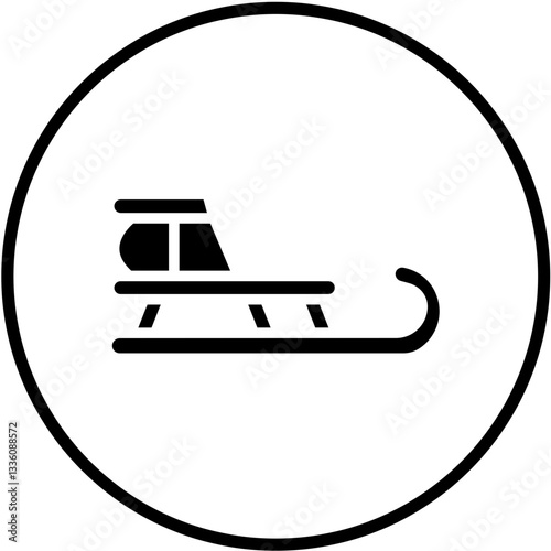 Vector Design Sled Icon Style