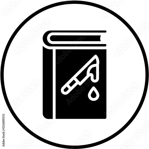 Vector Design Literary Crime Icon Style