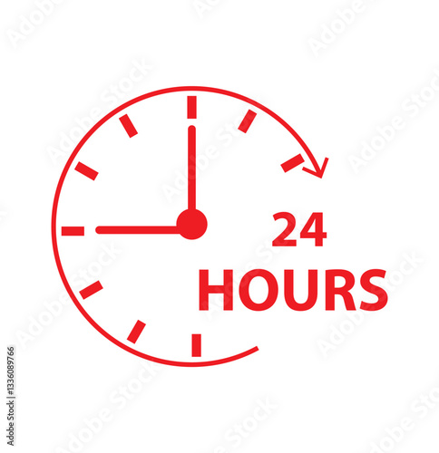 24 Hours support solid icons. Containing data, strategy, planning, research solid icons collection. Vector illustration. For website design, logo, app, template, ui, etc .