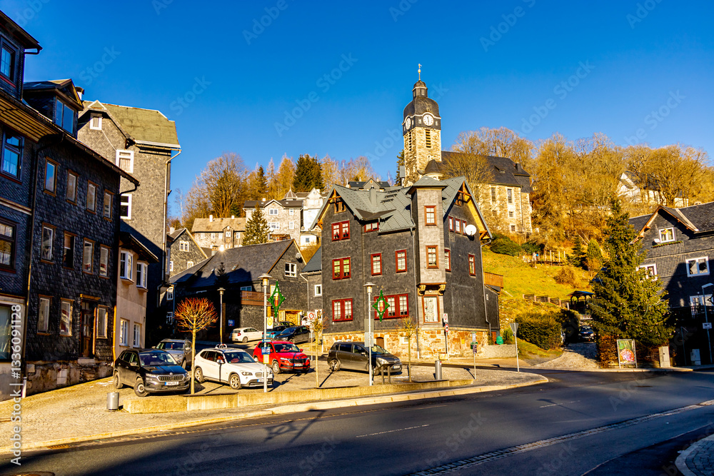 custom made wallpaper toronto digitalWinterlicher Wanderung in der Glasbläserstadt von Lauscha zun der Stadt am Rennsteig Neuhaus am Rennweg - Thüringen - Deutschland 