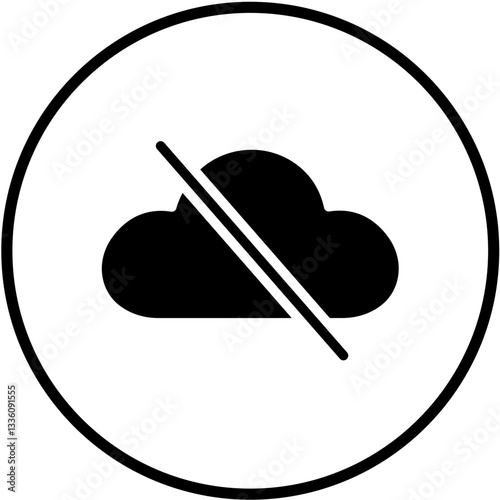 Vector Design Cloud Inaccessible Icon Style