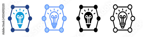 Deep Learning icon set multiple style collection