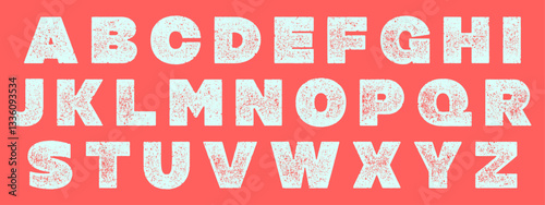 Rough Texture Heavy Font. Rolled Ink Letterpress Display Font. Works well at small sizes. Highly detailed individually textured characters with a really rough, print texture.