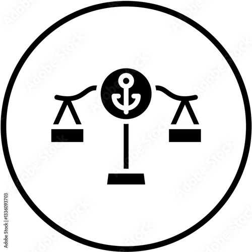 Vector Design Maritime Law Icon Style