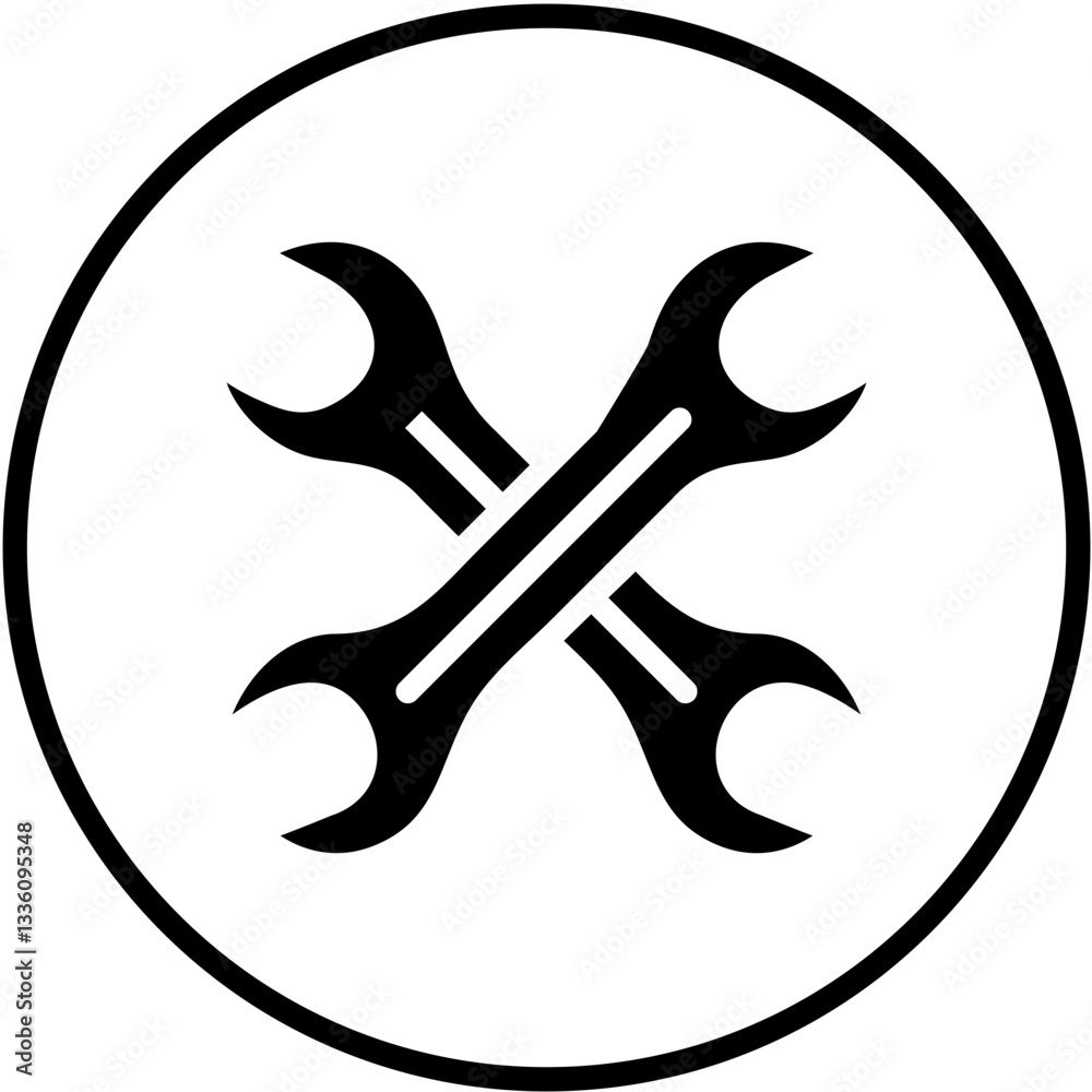 Vector Design Wrench Icon Style Vector Design Wrench Icon Style