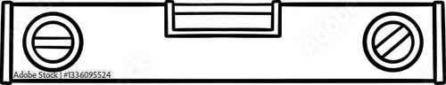 waterpass spirit level tool cartoon outline