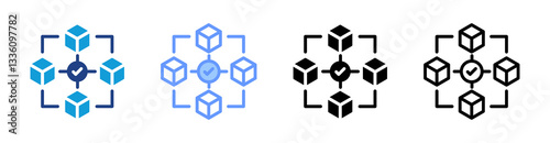 Consensus icon set multiple style collection