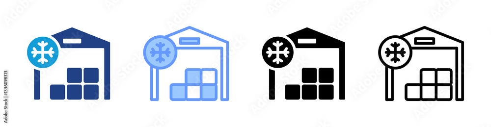Cold Storage icon set multiple style collection Cold Storage icon set multiple style collection