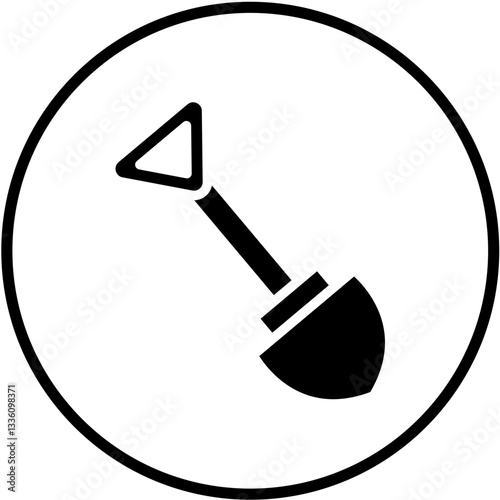 Vector Design Shovel Icon Style