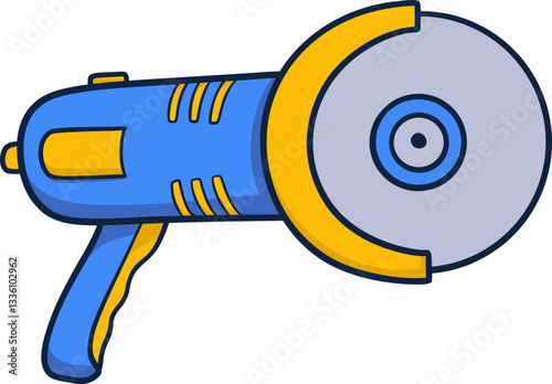 angle grinder tool cartoon