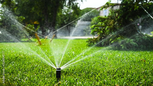 Irrigation system in home garden