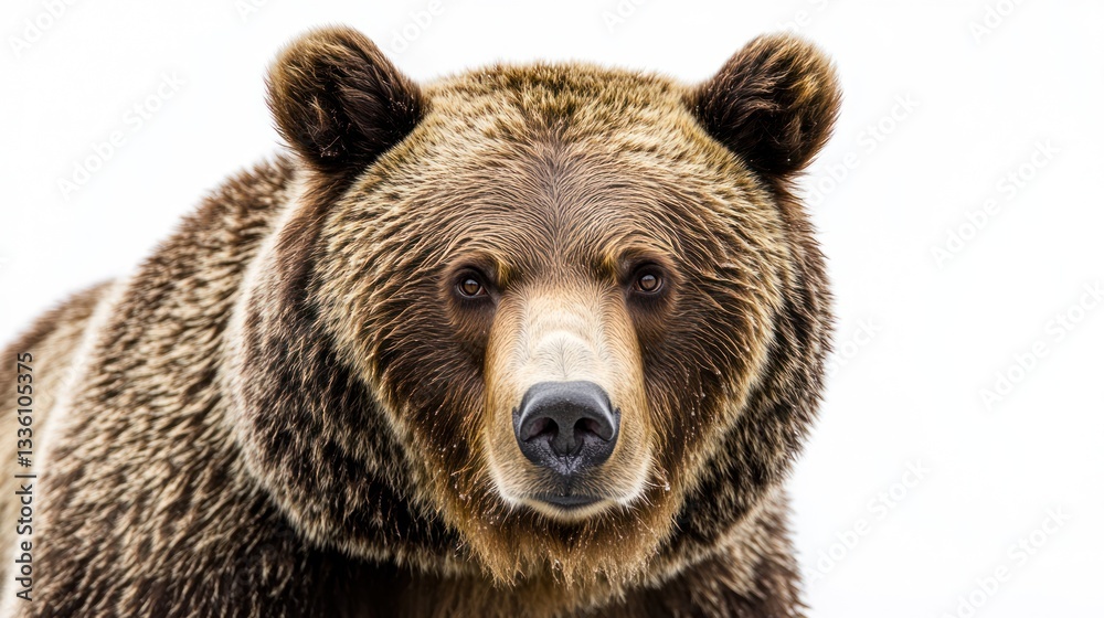 Fototapeta premium Close-up Grizzly Bear Face, Wildlife Portrait