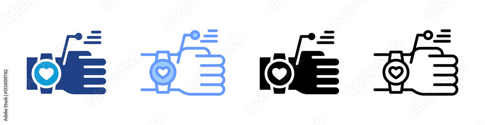 Wearable Technology icon set multiple style collection Wearable Technology icon set multiple style collection
