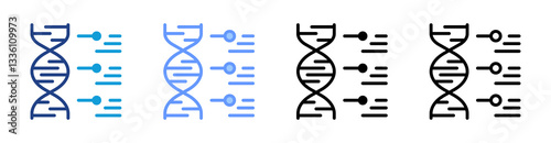 Genomic icon set multiple style collection