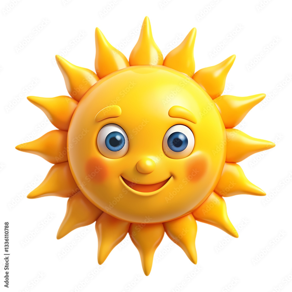 Cute Cartoon Sun: Happy Sunny Day Image on transparent background Cute Cartoon Sun: Happy Sunny Day Image on transparent background