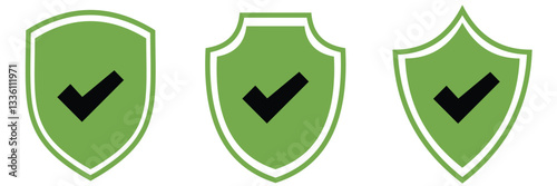 Shield icon vector flat black simple trendy style illustration for web and app.