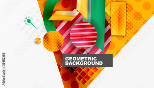 Dynamic complex geometric abstract background