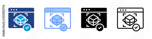 Rendering icon set multiple style collection