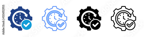 Real Time icon set multiple style collection