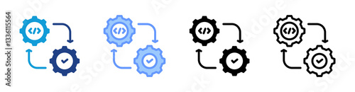It Integration icon set multiple style collection