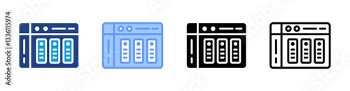 Nas icon set multiple style collection
