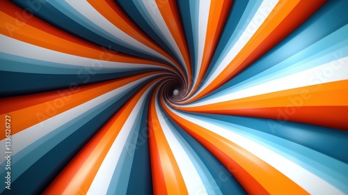 Wallpaper Mural Colorful Swirling Pattern of Bright Orange and Blue in a Dynamic Spiral Design Torontodigital.ca