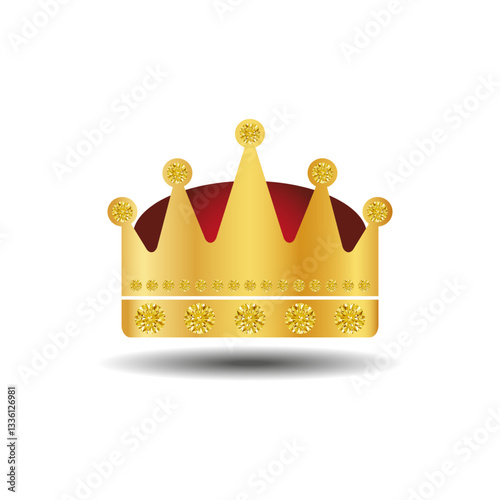 The crown is a symbol of monarchical power on a white background