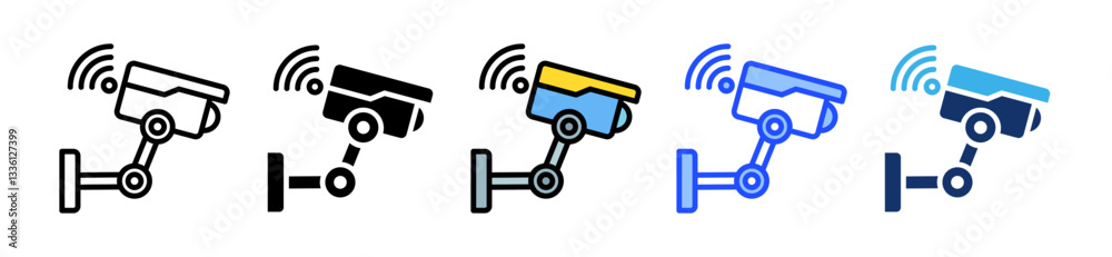 Cctv Icon Set With Multiple Style Collection