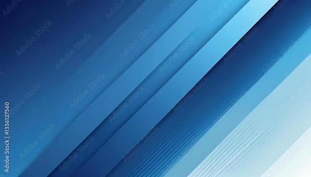 Fototapeta premium Abstract background with blue gradient and diagonal lines